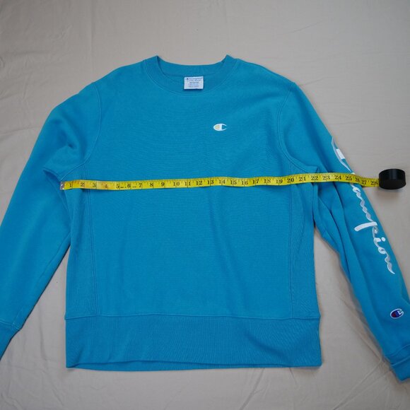 Champion Blue Reverse Weave Crewneck Sweatshirt - Picture 3 of 6